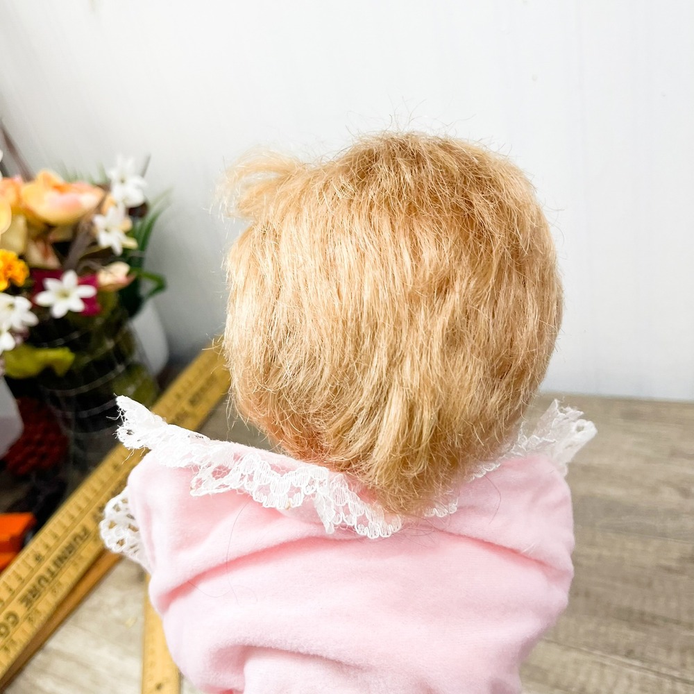 Vintage 1972 Horsman Baby Doll Pull String Pink Bunting Sleepy Eyes 12‎ Inch - Picture 9 of 15